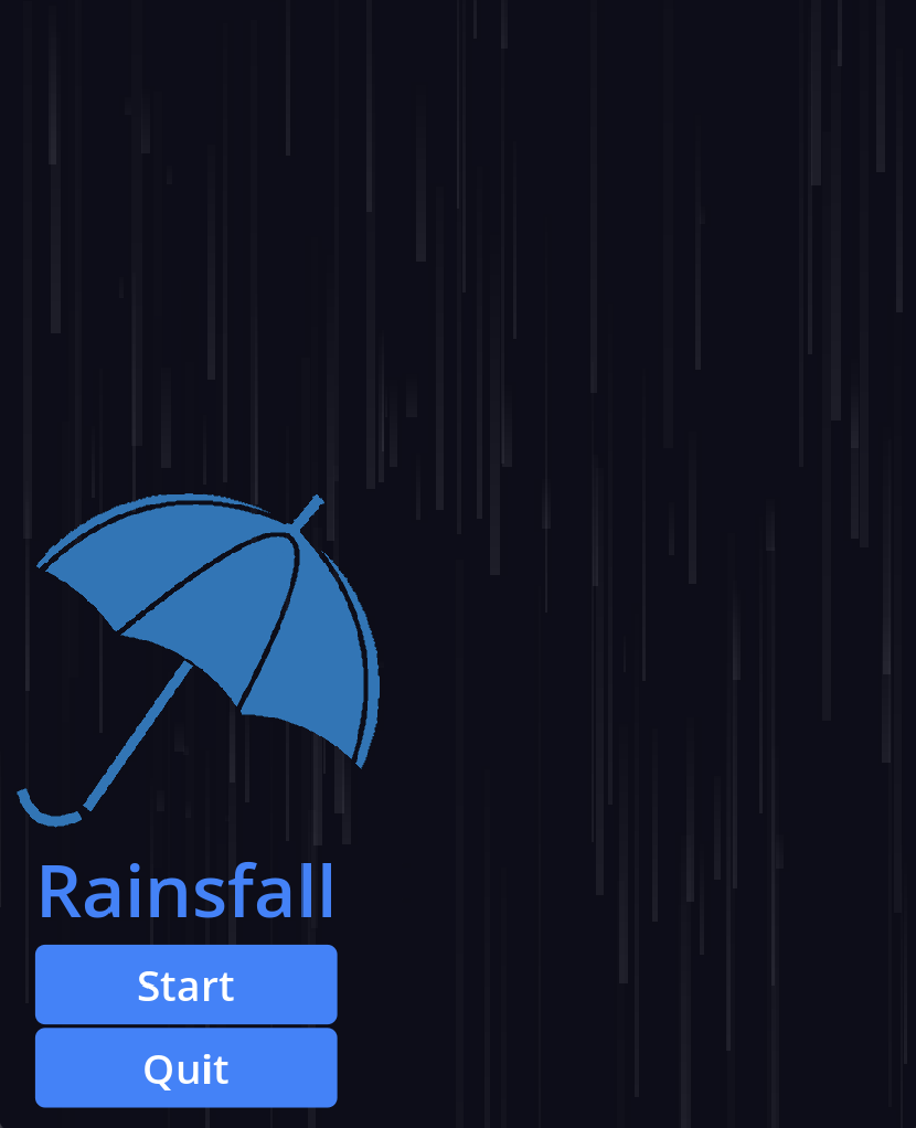Rainsfall — board view